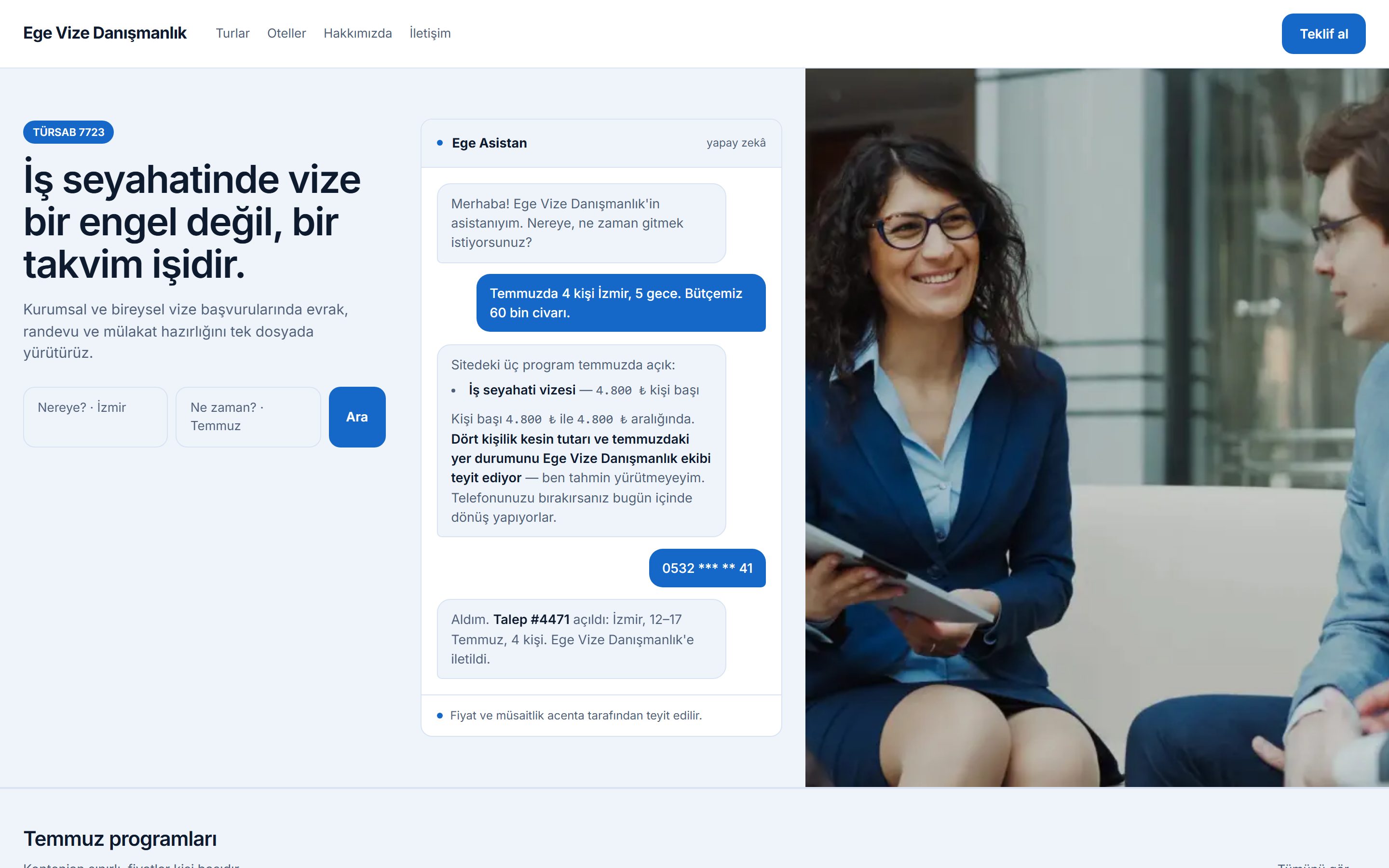 Ege Vize Danışmanlık sitesi — Konsolos yönü